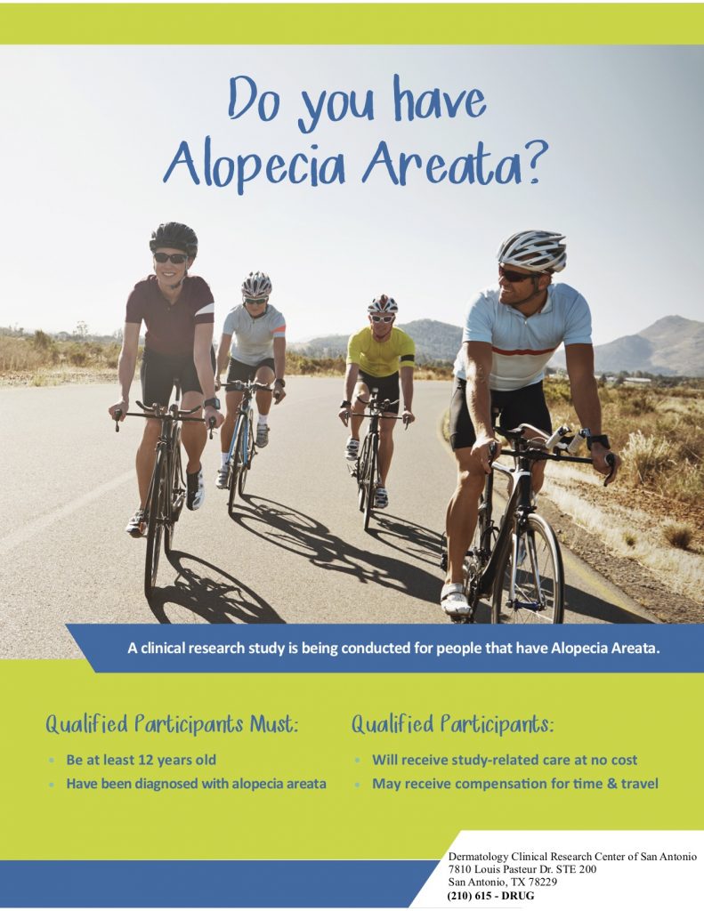 flyer for an Alopecia Areata Research Study